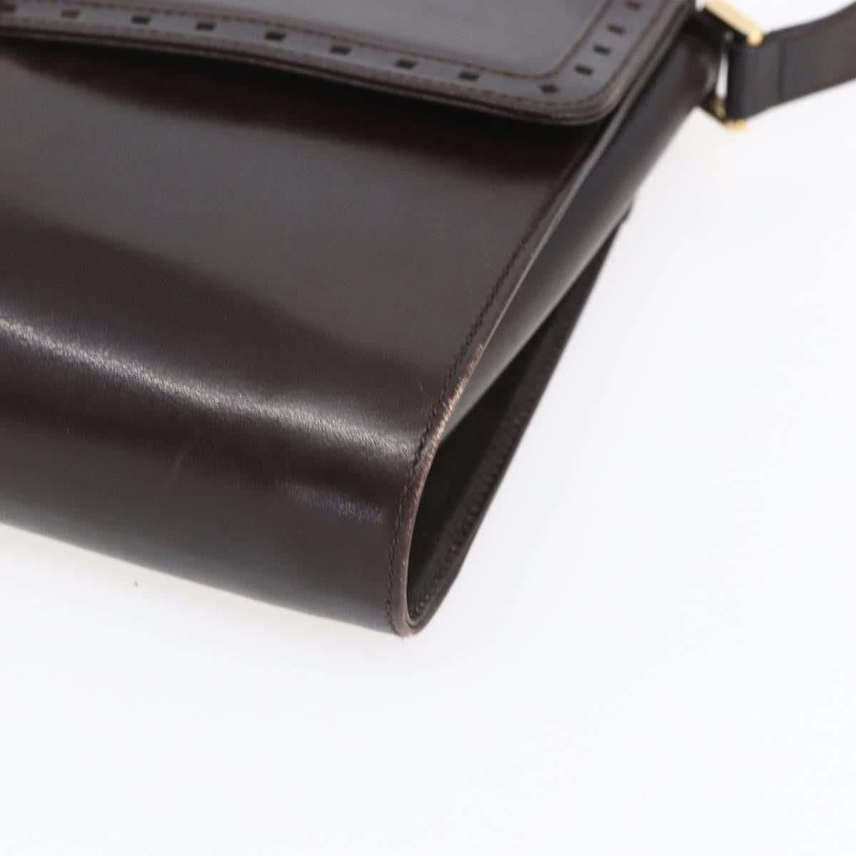 Gucci Vintage Shoulder Bag Leather, BROWN, LEATHER, Shoulder bag