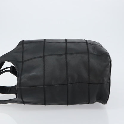 Chanel Square Stitch Tassel Hobo Quilted Leather, BLACK, LEATHER, Handbag