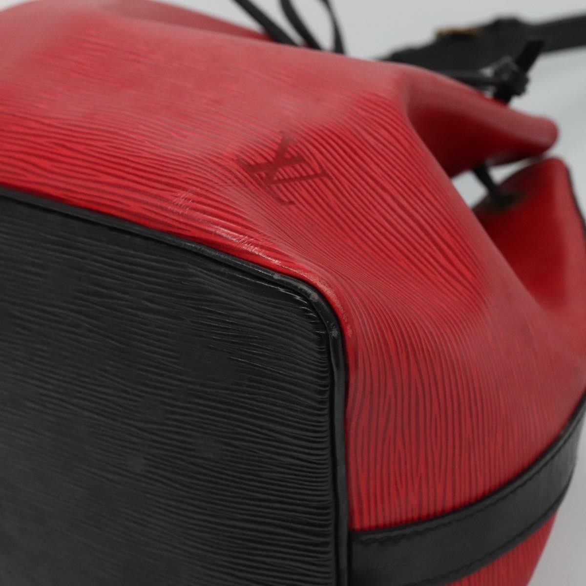 Louis Vuitton Petit Noe Handbag Two Tone Epi Leather, RED, LEATHER, Handbag