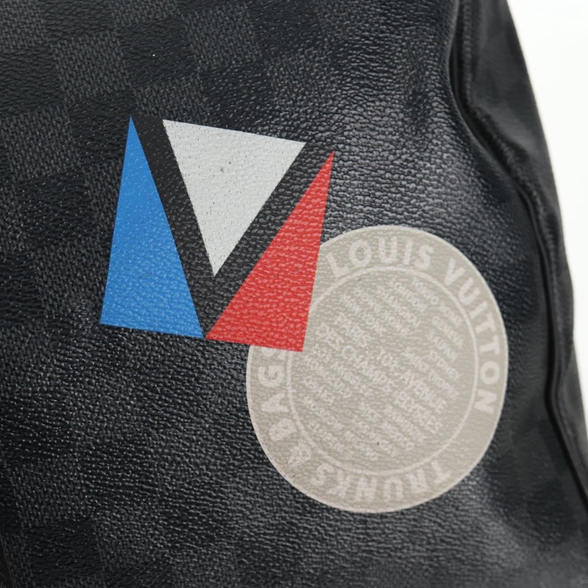 Louis Vuitton Keepall Bandouliere Bag Limited Edition Damier Graphite LV League, BLACK, CANVAS, Travel bag