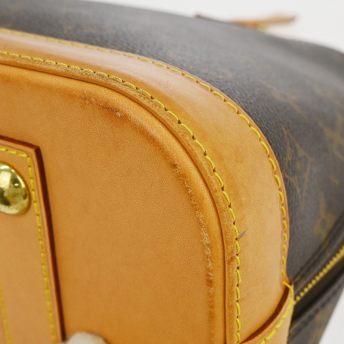 Louis Vuitton Alma Handbag Monogram Canvas, Brown, Canvas, Handbag