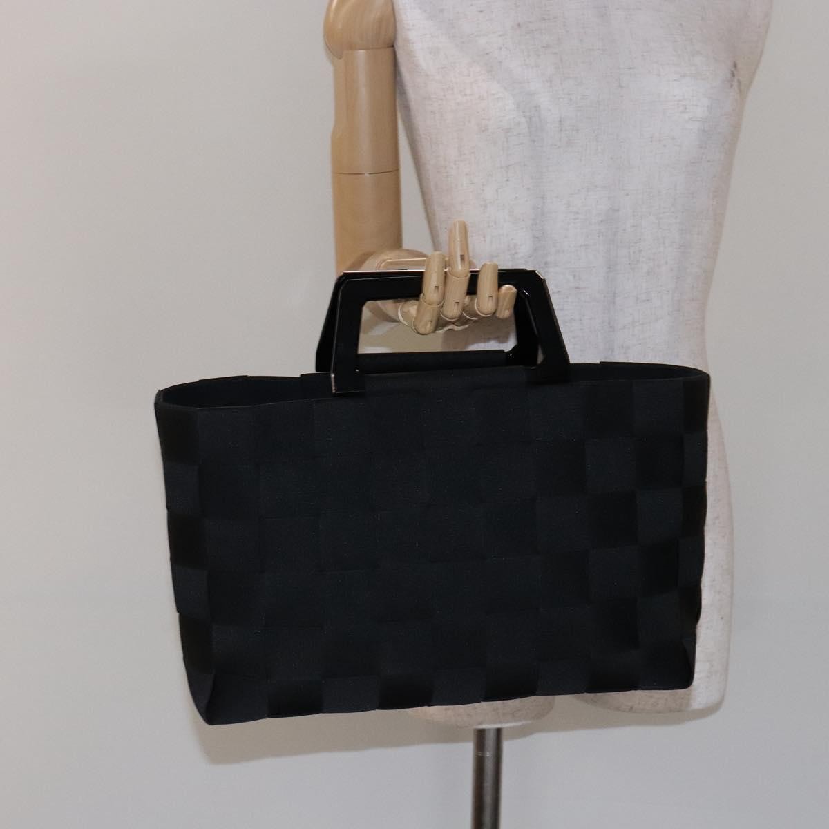 Salvatore Ferragamo Vintage Handbag Canvas, BLACK, CANVAS, Handbag