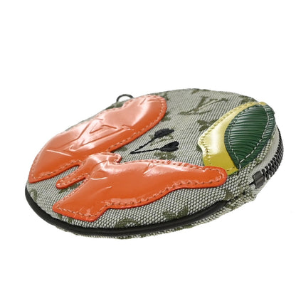 Louis Vuitton Round Coin Purse Mini Lin Croisette, GREEN, CANVAS, Wallets