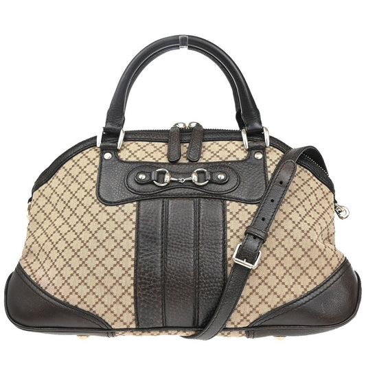 Gucci Vintage Wristlet Clutch Leather, BROWN, CANVAS, Clutche & pouche