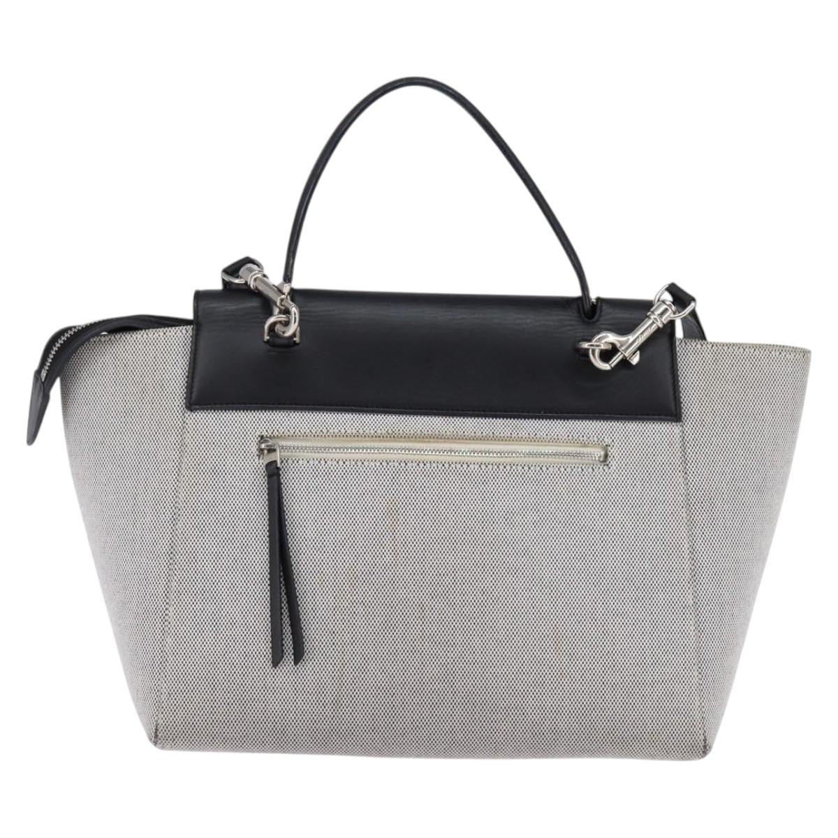 Celine Belt Bag Textured Leather, GRAY, LEATHER, Handbag