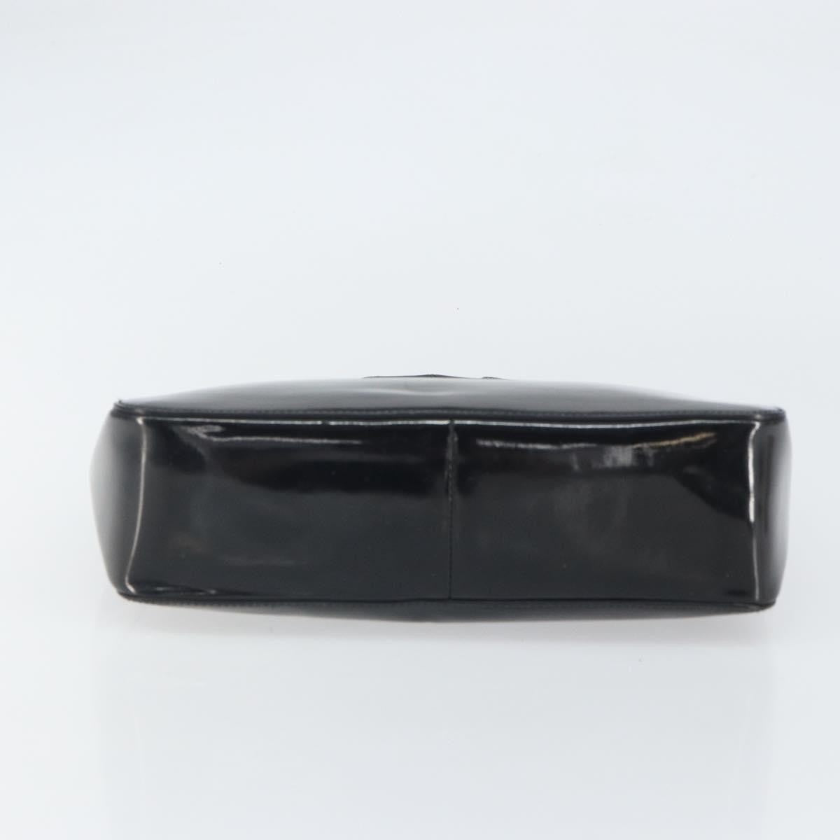 Gucci Vintage Bamboo Handle Bag Patent leather, BLACK, PATENT_LEATHER, Handbag
