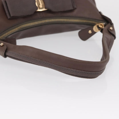 Salvatore Ferragamo Vala Handbag Leather, BROWN, LEATHER, Handbag