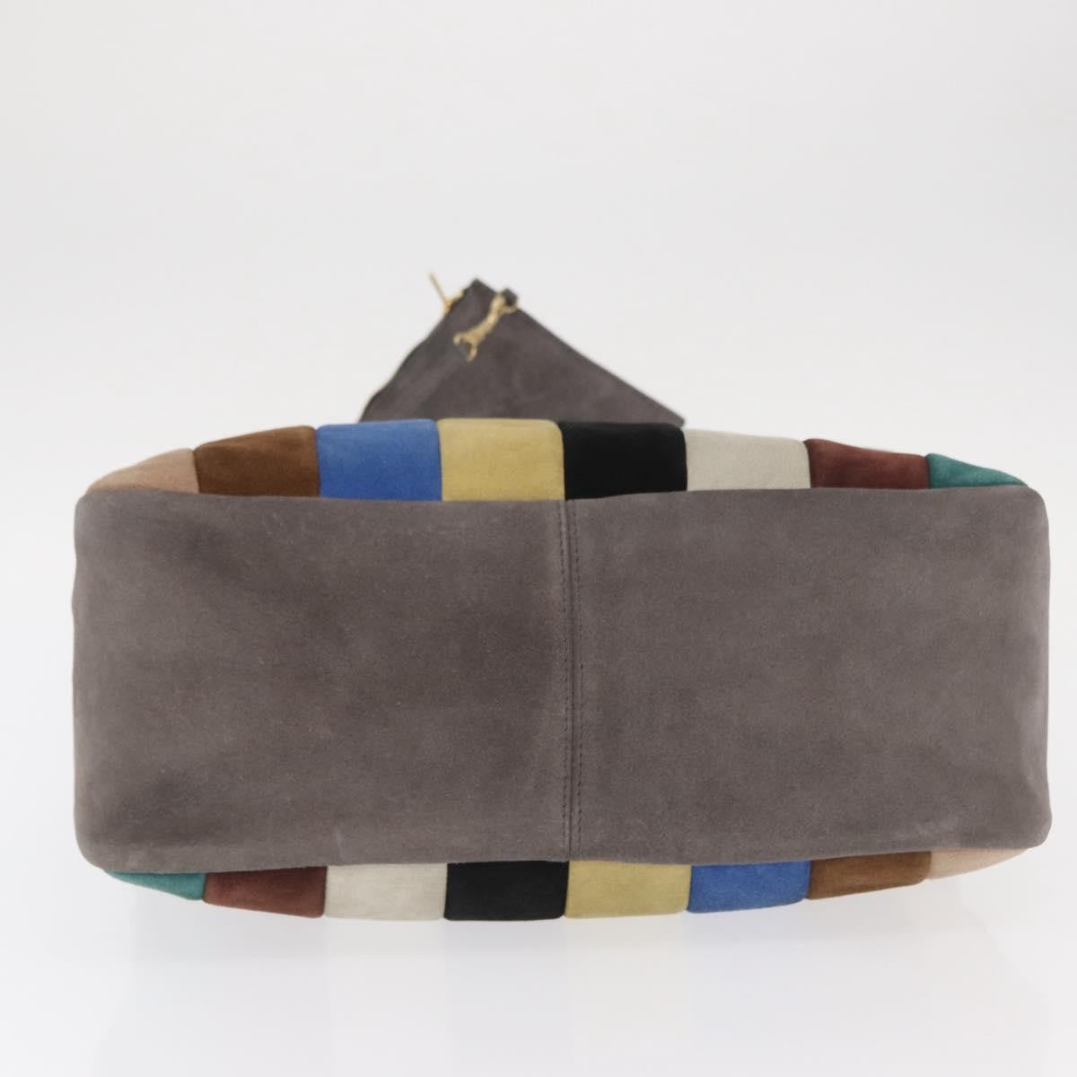 Celine Triomphe Chain Shoulder Bag Leather, MULTICOLOUR, SUEDE, Crossbody bag