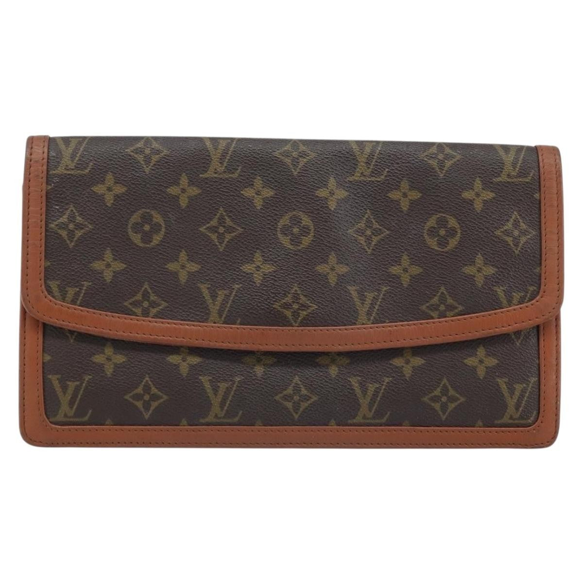 Louis Vuitton Dame Pochette Monogram Canvas, BROWN, CANVAS, Clutche & pouche