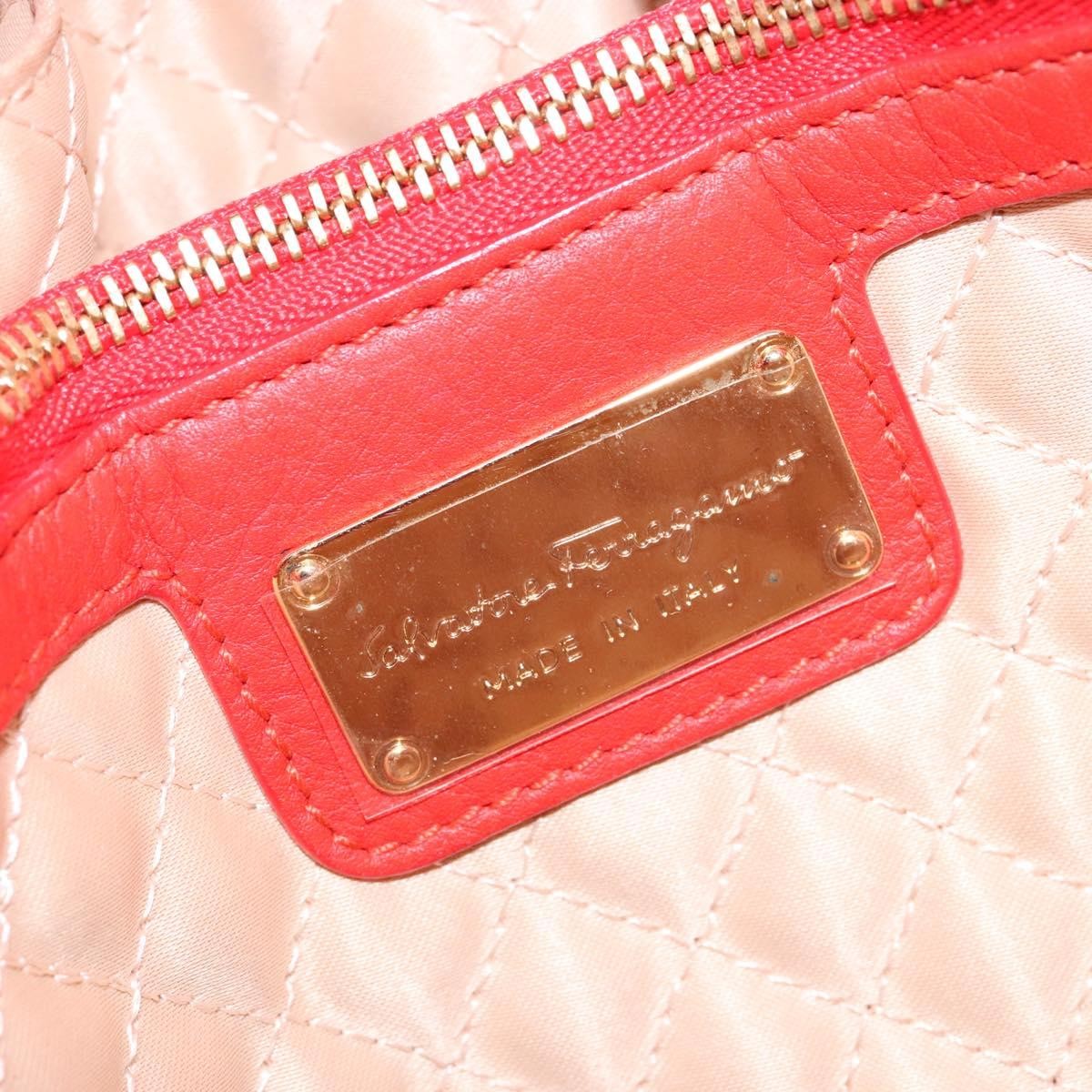 Salvatore Ferragamo Vala Handbag Leather, RED, LEATHER, Handbag