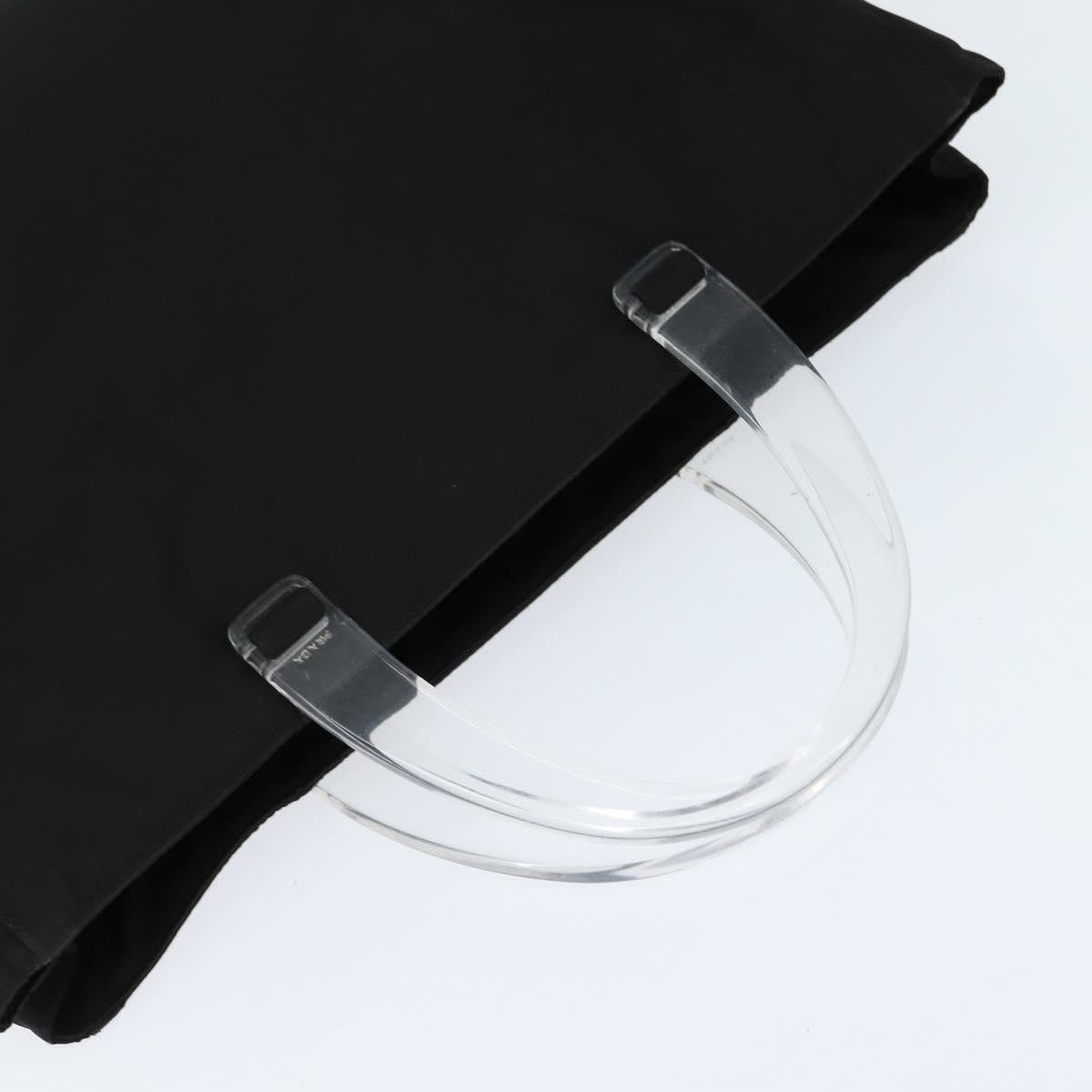 Prada Resin Handle Tote Tessuto, Black, Nylon, Tote Bag