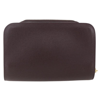 Louis Vuitton Pochette Baikal Clutch Taiga Leather, BROWN, LEATHER, Clutche & pouche