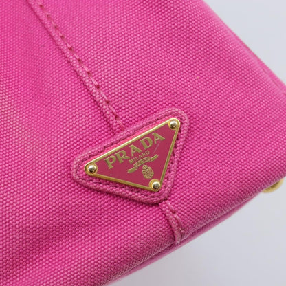 Prada Canapa Tote Canvas, Pink, Canvas, Tote Bag