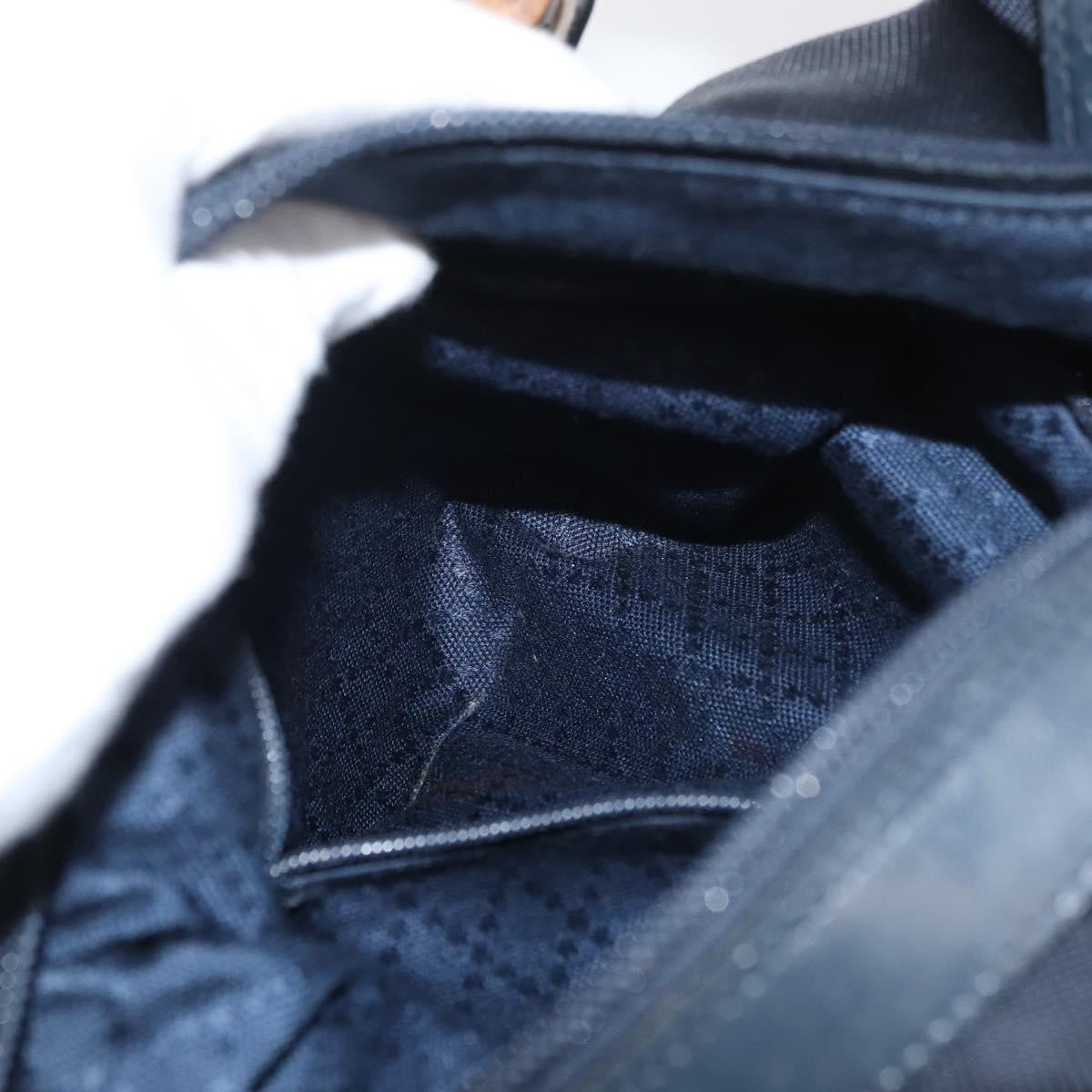 Gucci Vintage Bamboo Hobo Nylon, Navy, Nylon, Shoulder Bag