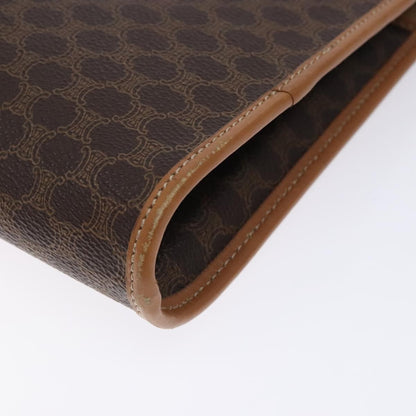 Celine Macadam Pochette Classic, BROWN, LEATHER, Clutche & pouche