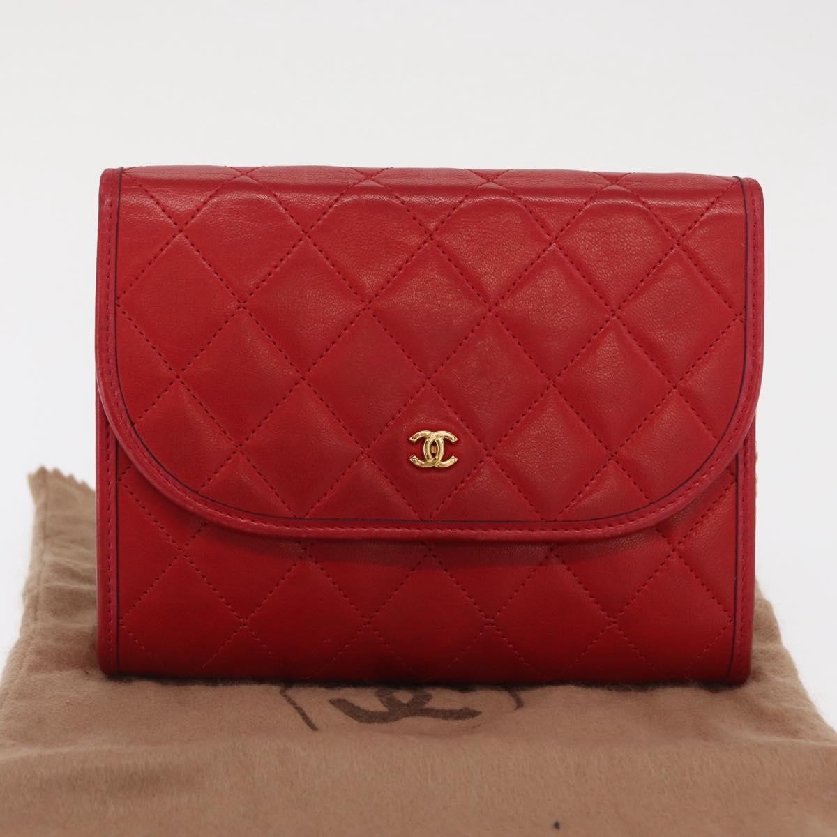 Chanel Vintage Clutch Leather, RED, LEATHER, Clutche & pouche