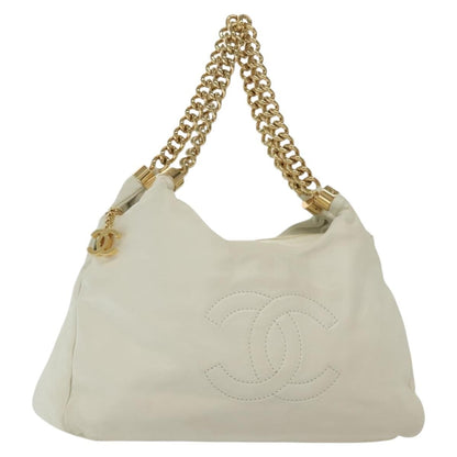 Chanel Rodeo Drive Zip Hobo Lambskin, WHITE, LEATHER, Handbag