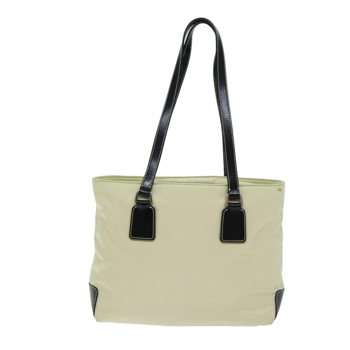 Prada Vintage Zip Handbag Tessuto, BEIGE, NYLON, Handbag