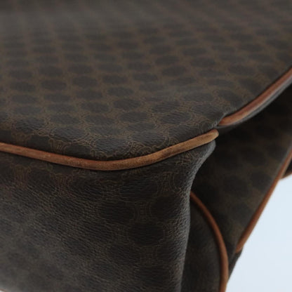 Celine Vintage Macadam Handbag Canvas, BROWN, CANVAS, Handbag