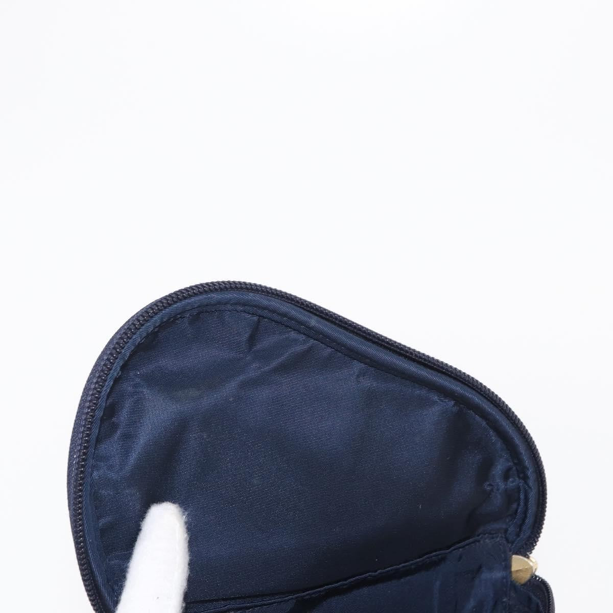 Christian Dior Saddle Zip Pouch Diorissimo Canvas, NAVY, CANVAS, Clutche & pouche