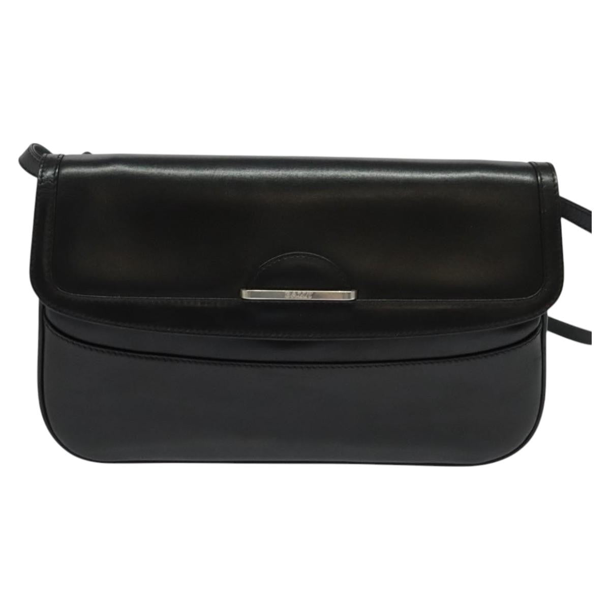 Bally Vintage Shoulder Bag Leather, Black, Leather, Shoulder Bag