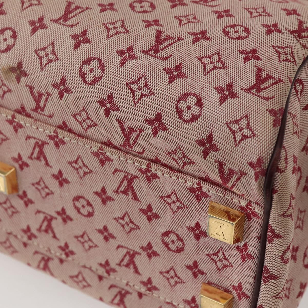 Louis Vuitton Josephine Handbag Mini Lin, RED, CANVAS, Handbag
