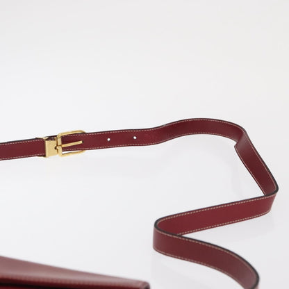 Christian Dior Vintage CD Logo Shoulder Bag Leather, RED, LEATHER, Shoulder bag