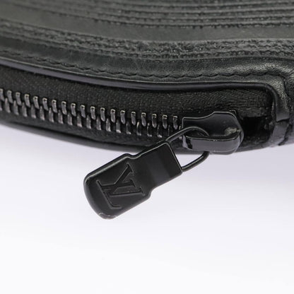 Louis Vuitton Disk pouch Leather, BLACK, LEATHER, Clutche & pouche