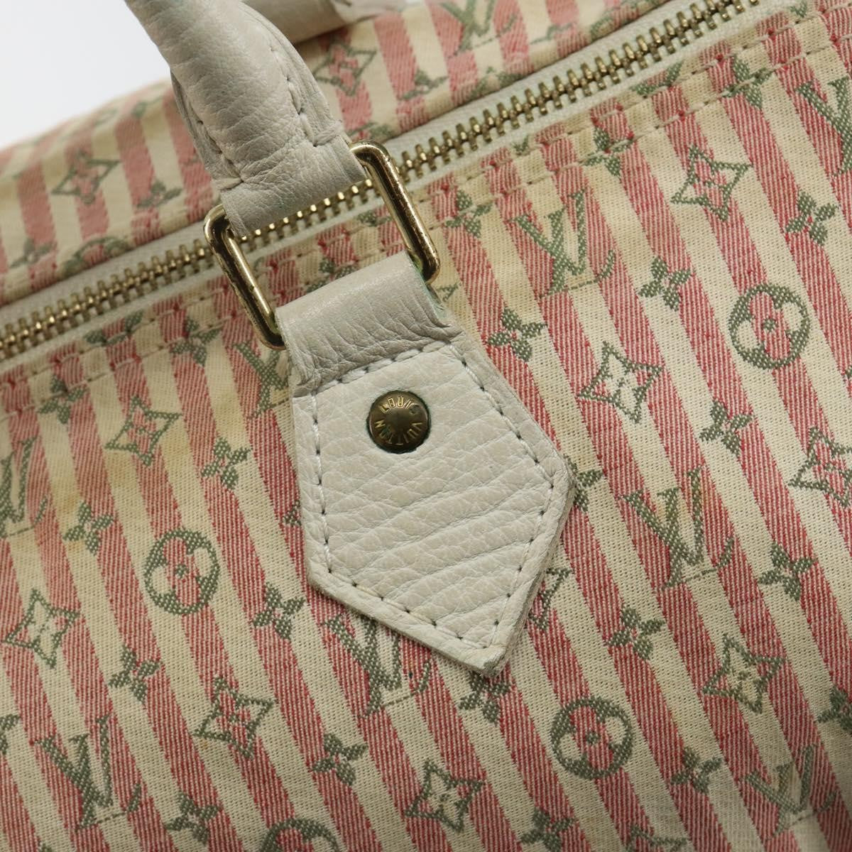 Louis Vuitton Speedy Handbag Mini Lin, PINK, CANVAS, Handbag