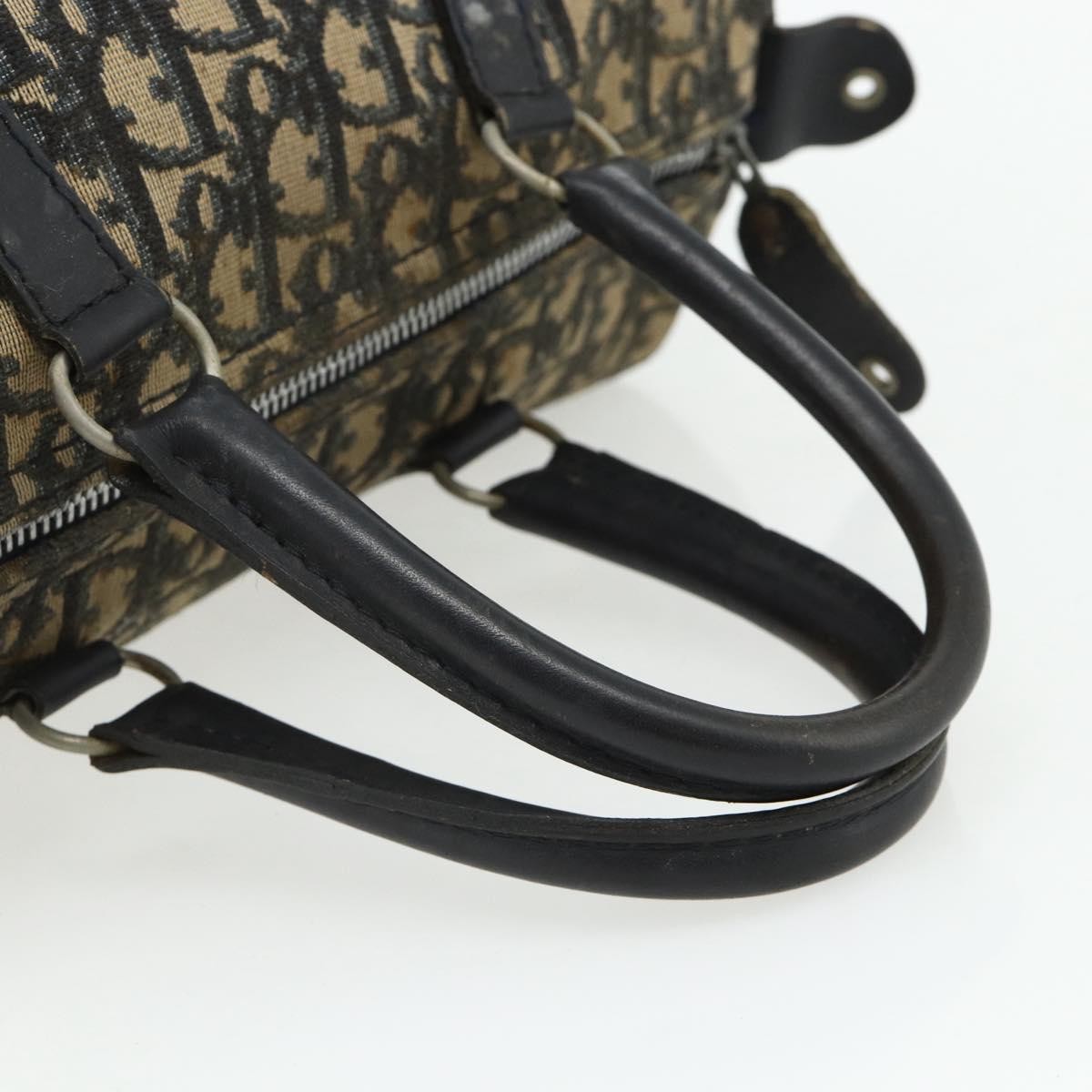 Christian Dior Vintage Trotter Boston Bag Diorissimo Canvas, Navy, Canvas, Handbag