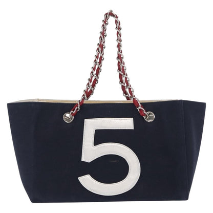 Chanel No.5 Tote Canvas and Leather, NAVY, CANVAS, Tote bag
