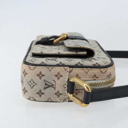 Louis Vuitton Juliette Crossbody Bag Mini Lin, BLUE, CANVAS, Shoulder bag