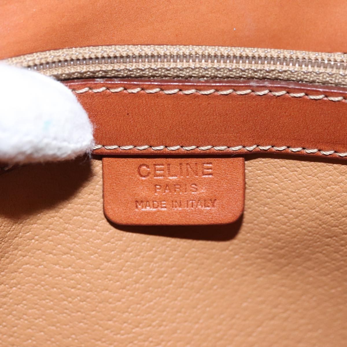 Celine Vintage Convertible Top Handle Bag Macadam Coated Canvas, BEIGE, CANVAS, Handbag