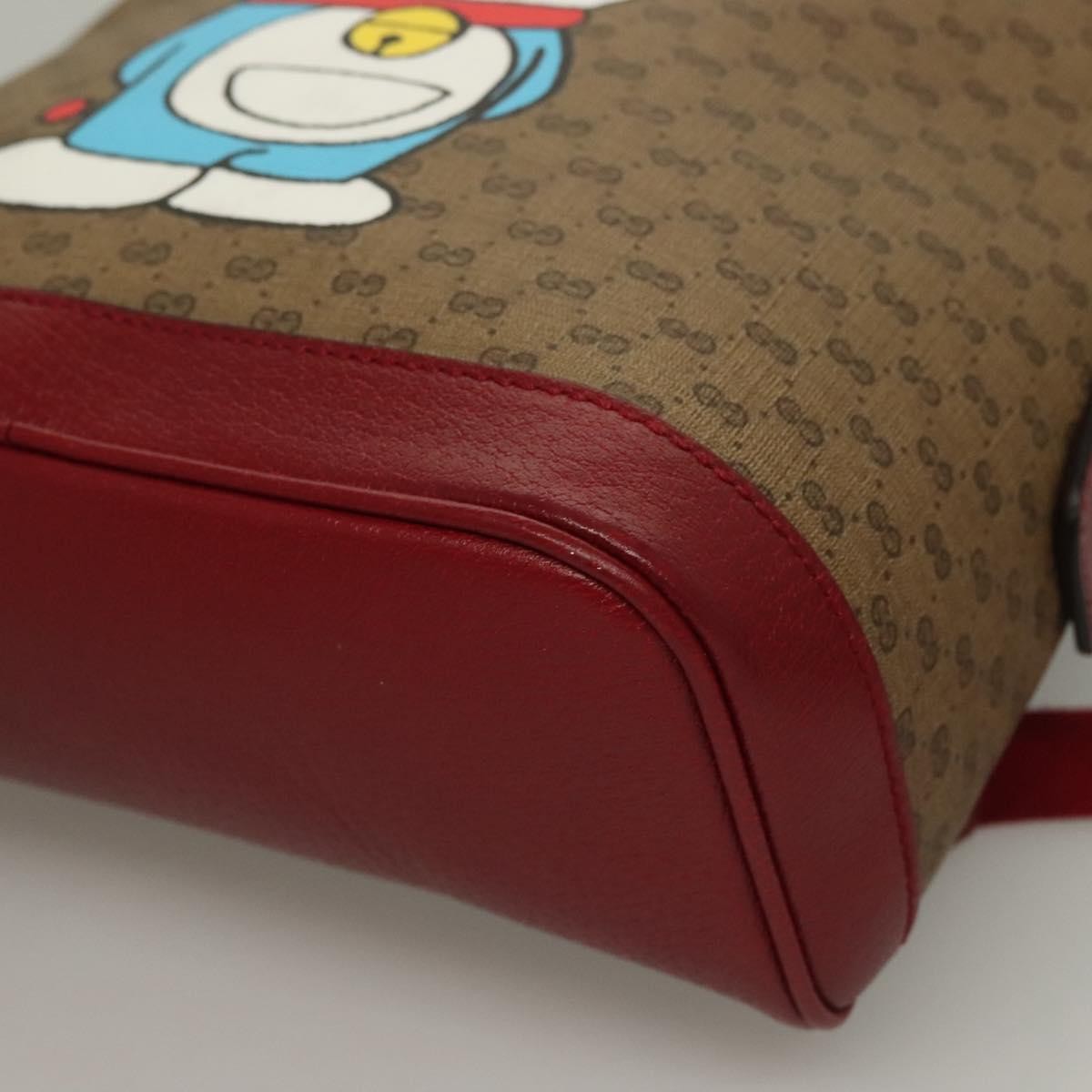 Gucci Doraemon Zip Backpack Printed Mini GG Coated Canvas, BEIGE, CANVAS, Backpack