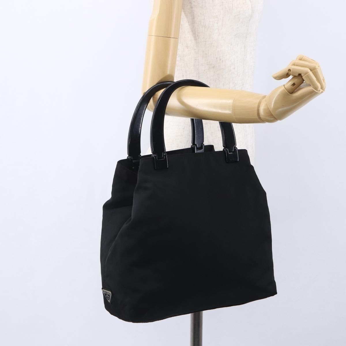 Prada Vintage Handbag Tessuto, Black, Nylon, Handbag