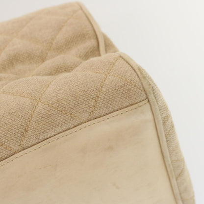 Chanel Resin Chain Handle Shoulder Bag Canvas, BEIGE, CANVAS, Shoulder bag