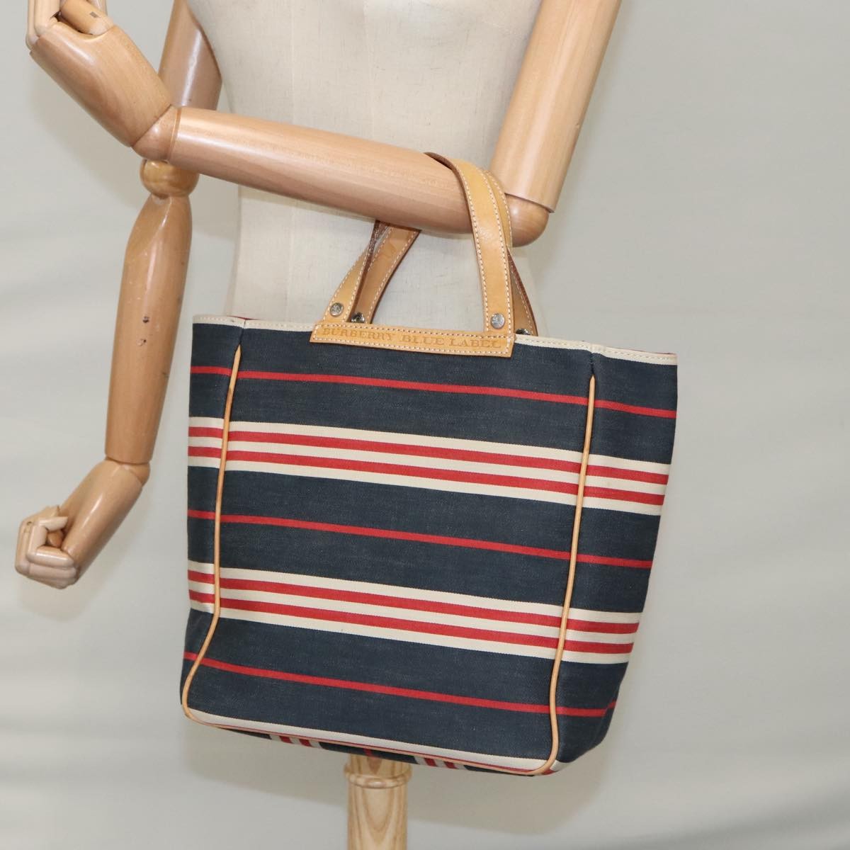 Burberry Blue Label Handbag Canvas, NAVY, CANVAS, Handbag