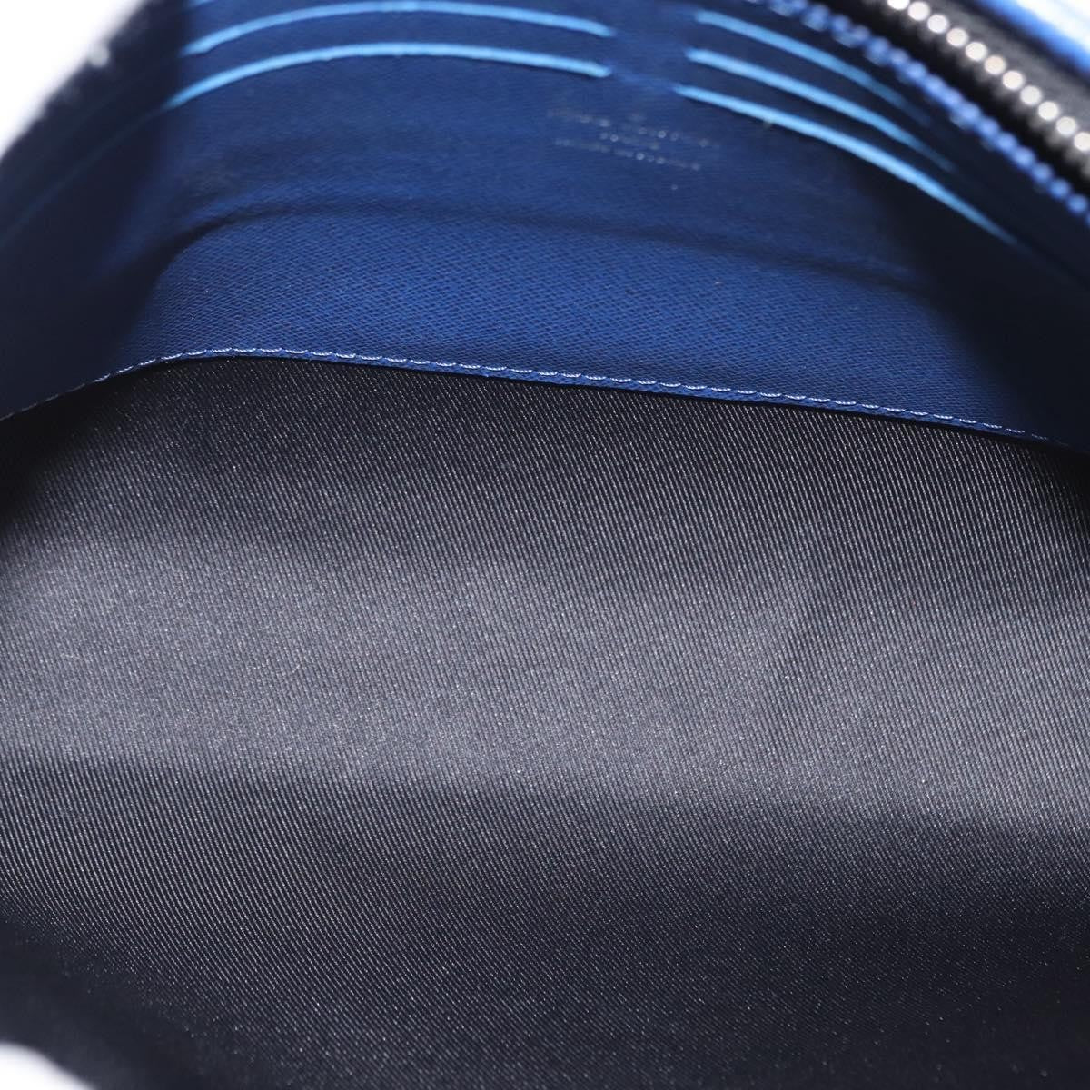 Louis Vuitton Pochette Voyage Taiga Leather, Blue, Leather, Clutch