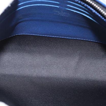 Louis Vuitton Pochette Voyage Taiga Leather, Blue, Leather, Clutch