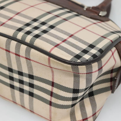 Burberry Nova Check Bowling Bag Canvas, BEIGE, CANVAS, Handbag