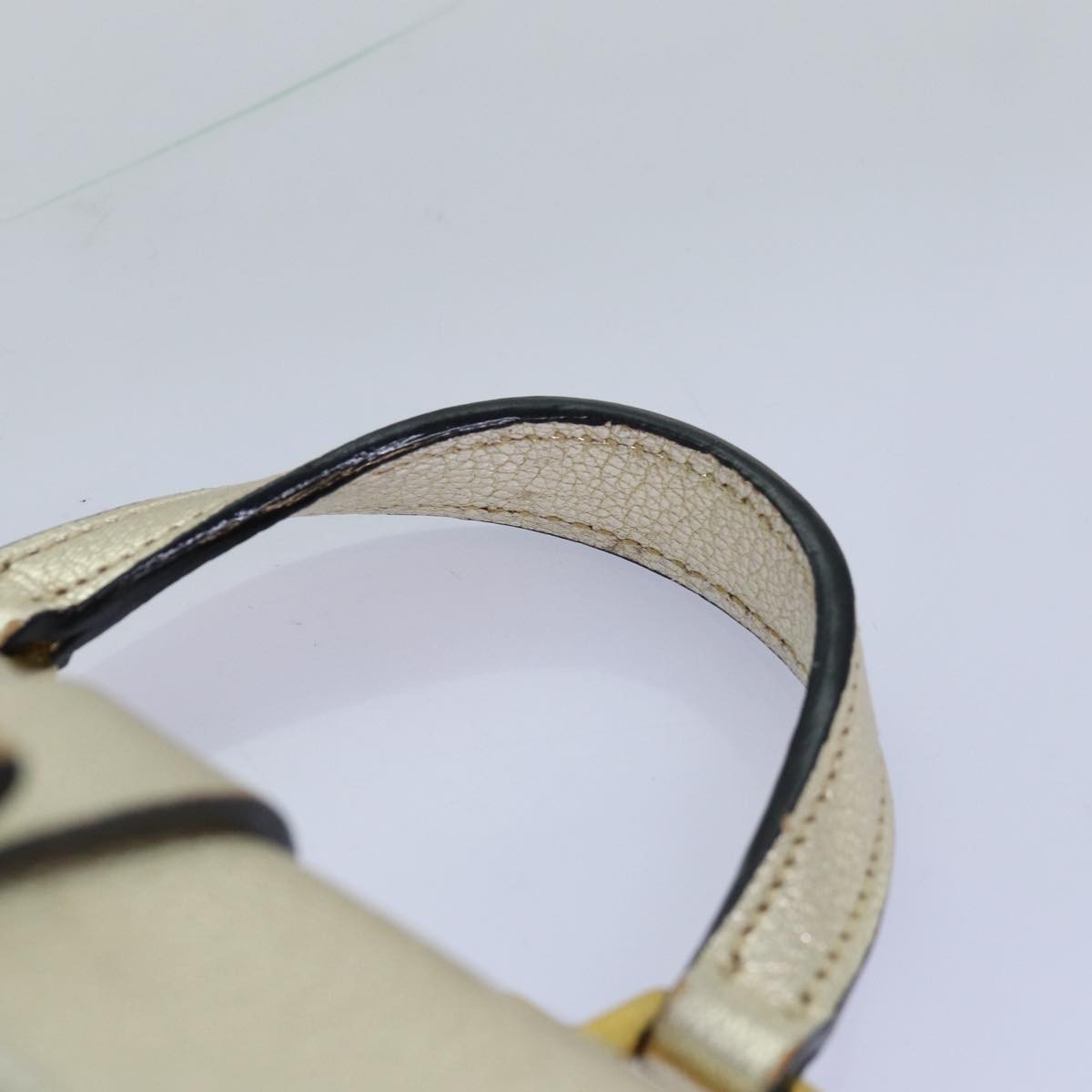 Miu Miu Madras Convertible Compartment Top Handle Bag Leather, GOLD, LEATHER, Handbag