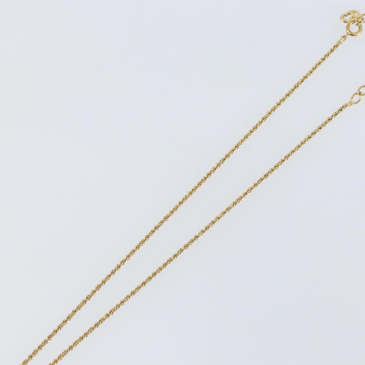 Christian Dior Vintage Logo Round Pendant Necklace Metal, GOLD, METAL, Necklace
