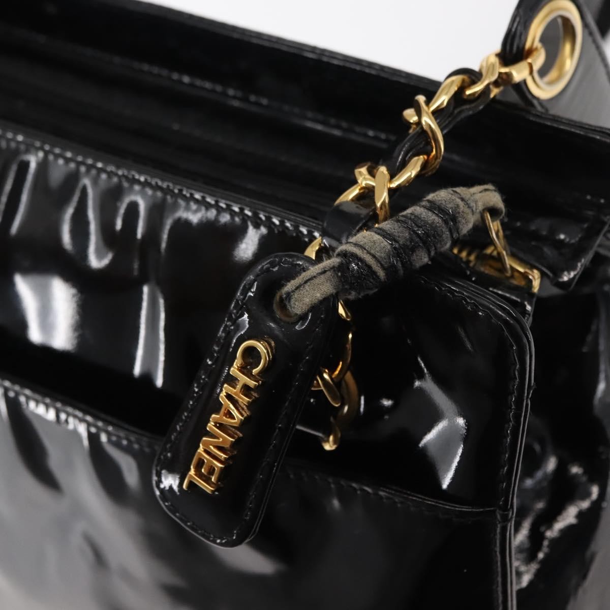Chanel Coco Mark Patent Leather, BLACK, PATENT_LEATHER, Shoulder bag