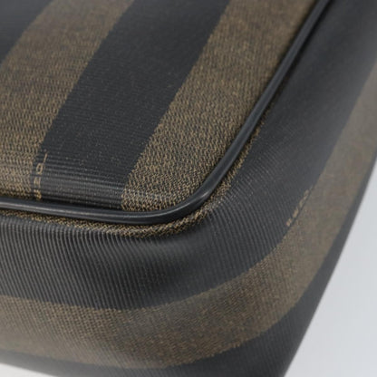 Fendi Vintage Pequin Shoulder bag Pequin, BROWN, CANVAS, Shoulder bag