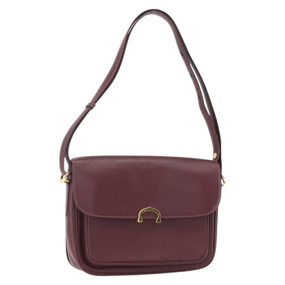 cartier Must de Cartier Shoulder Bag Leather, BURGUNDY, LEATHER, Shoulder bag
