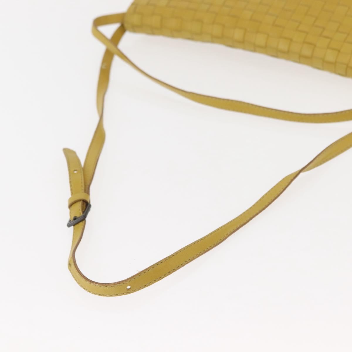 Bottega Veneta Intrecciato Leather, YELLOW, LEATHER, Shoulder bag