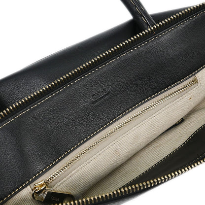 Chloe Edith NM Satchel Leather, BLACK, LEATHER, Handbag