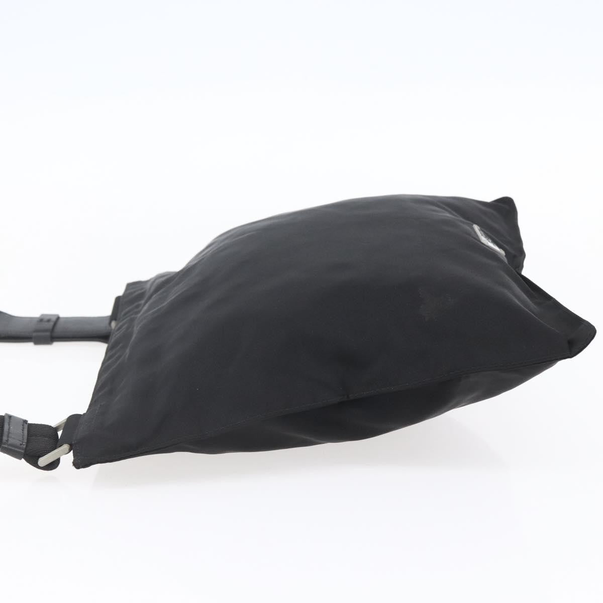 Prada Flat Messenger Bag Tessuto, BLACK, NYLON, Shoulder bag
