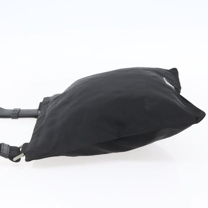 Prada Flat Messenger Bag Tessuto, BLACK, NYLON, Shoulder bag