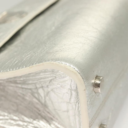 Christian Dior Diorever Bag Leather, SILVER, LEATHER, Bag
